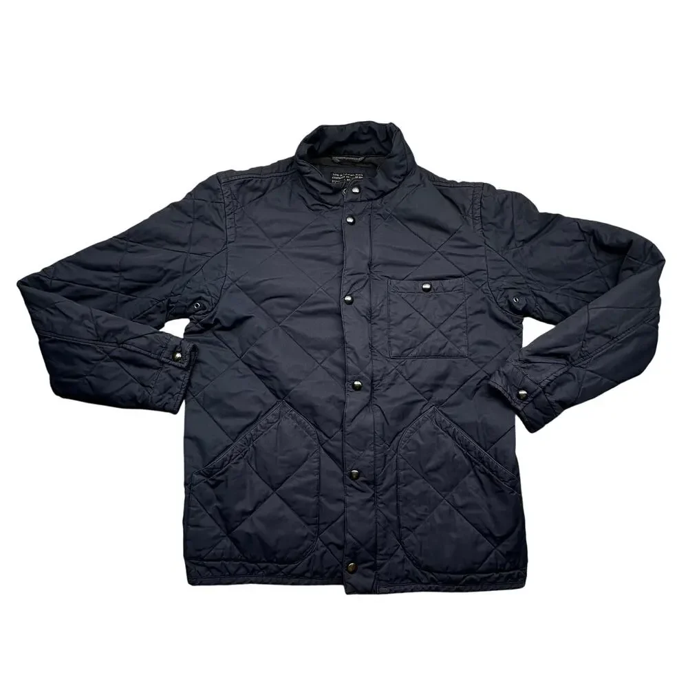J Crew Sussex Quilted Jacket Mens Medium Military 04337 Thermore Quilt Lined